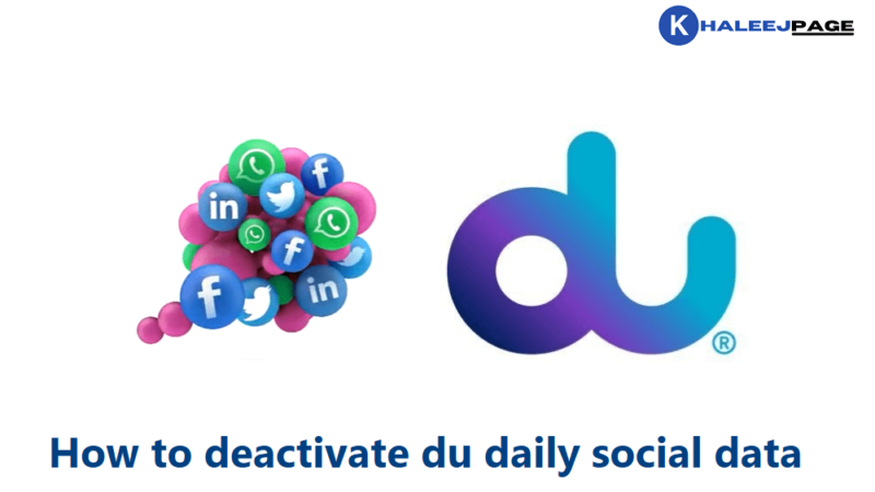 How to deactivate du daily social data package 2 AED