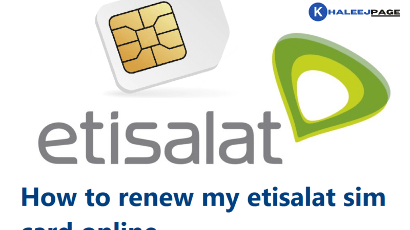 How to renew my etisalat sim card online