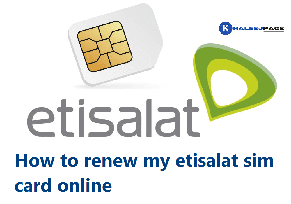 Read more about the article How to renew my etisalat sim card online